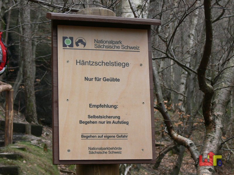 Hntzschelstiege - Warnhinwei